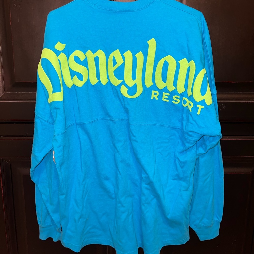 NWT Disney Parks Disneyland Spirit Jersey Neon Adult NEW Blue & Green MEDIUM